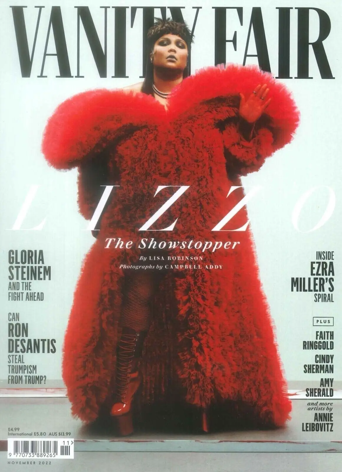 Vanity Fair Magazine, Lizzo, Ezra Miller, Gloria Steinem, Trump, November 2022 - Free standard UK delivery included | Discount Quality Products