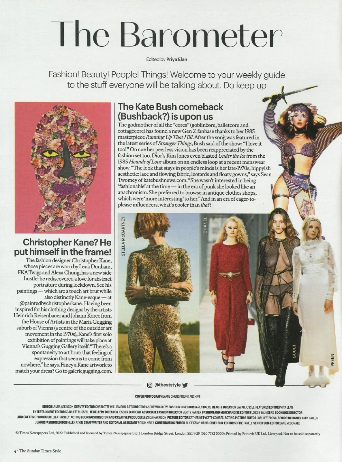 Sunday Times Style Magazine: Kate Bush, Christopher Kane, Fashion, 19.6.22 - image 2 | Free standard UK delivery included | Discount Quality Products