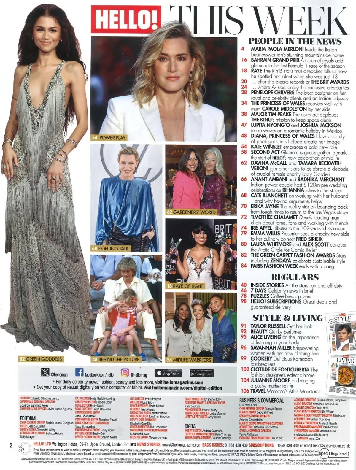 HELLO! Magazine: Kate Winslet, Princess Kate,  King Charles, Zendaya, 18.3.24 - image 2 | Free standard UK delivery included | Discount Quality Products