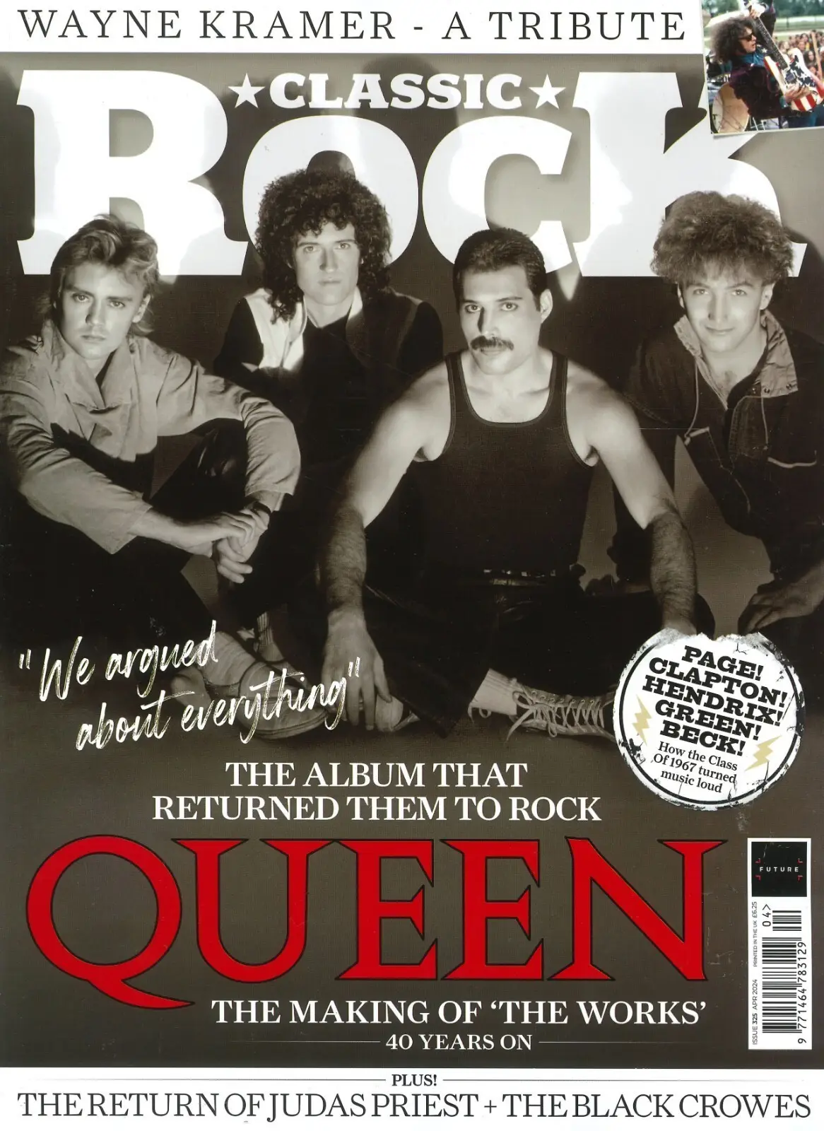 Classic Rock Magazine: Queen, Freddie Mercury, Wayne Kramer, Music, April 2024