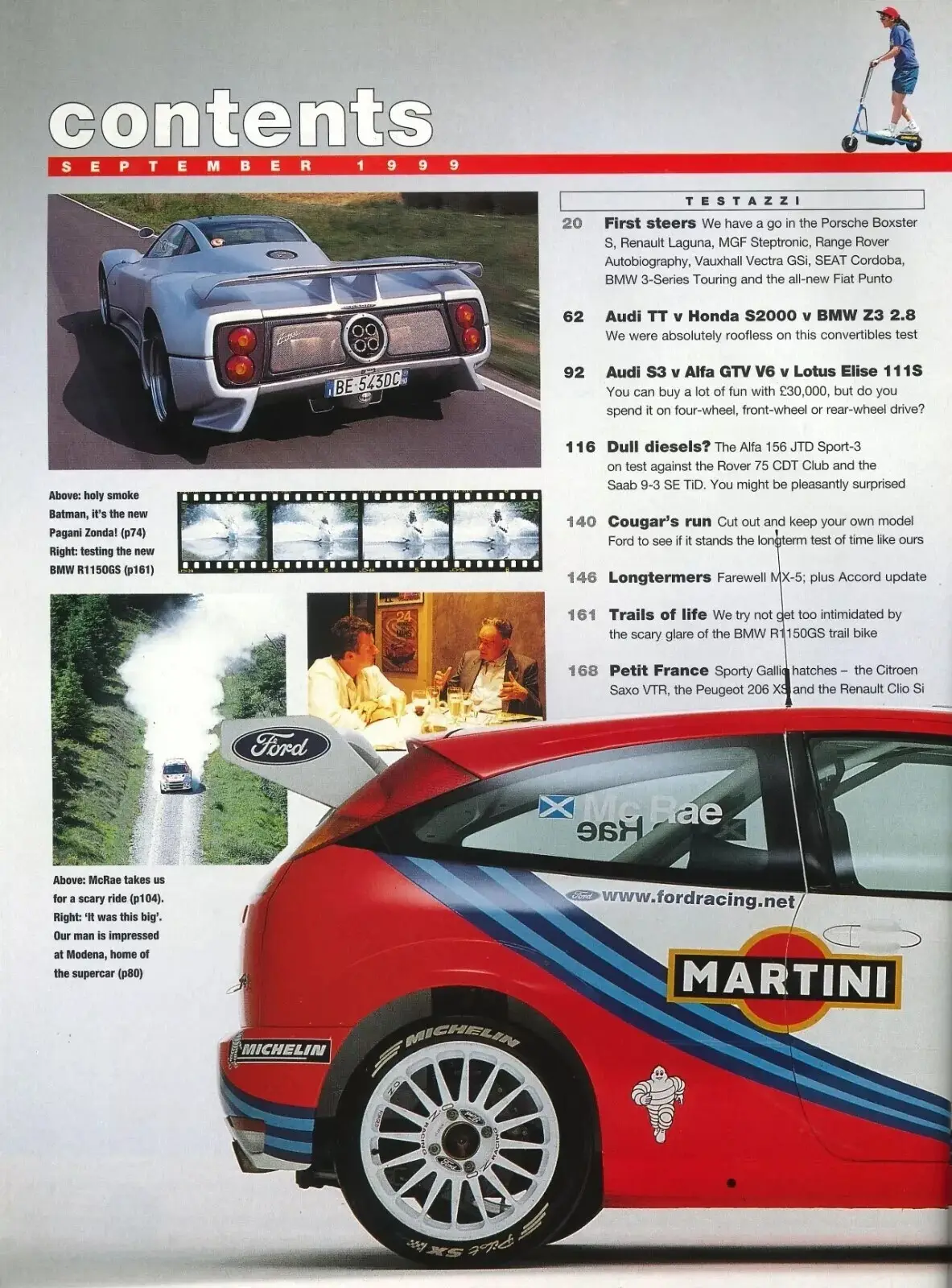 BBC Top Gear Magazine: Issue #72, Pagani Zonda, Audi S3, Porsche 911, Sept 1999 - image 2 | Free standard UK delivery included | Discount Quality Products