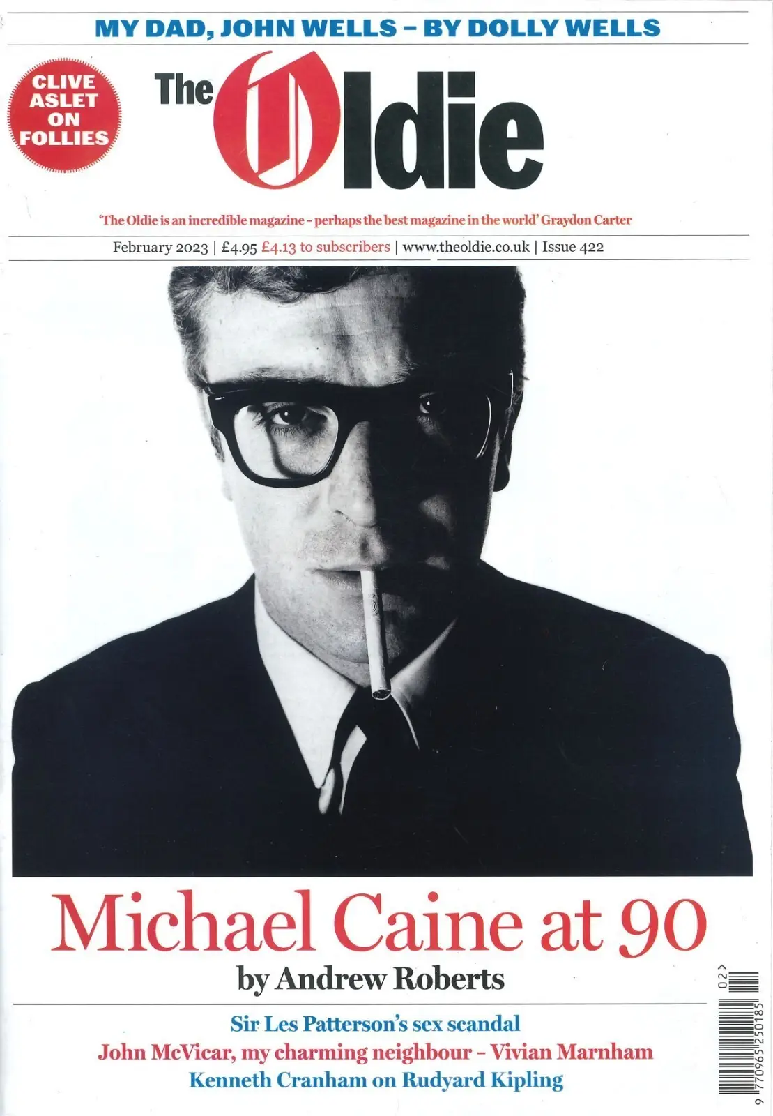 Oldie Magazine, Michael Caine, Kenneth Cranham, Sir Les Patterson, Feb 2023