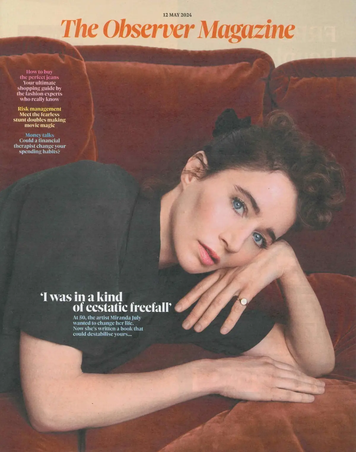 Observer Magazine: Miranda July, Ciarán Hinds, Micah Richards, Fashion, 12.5.24