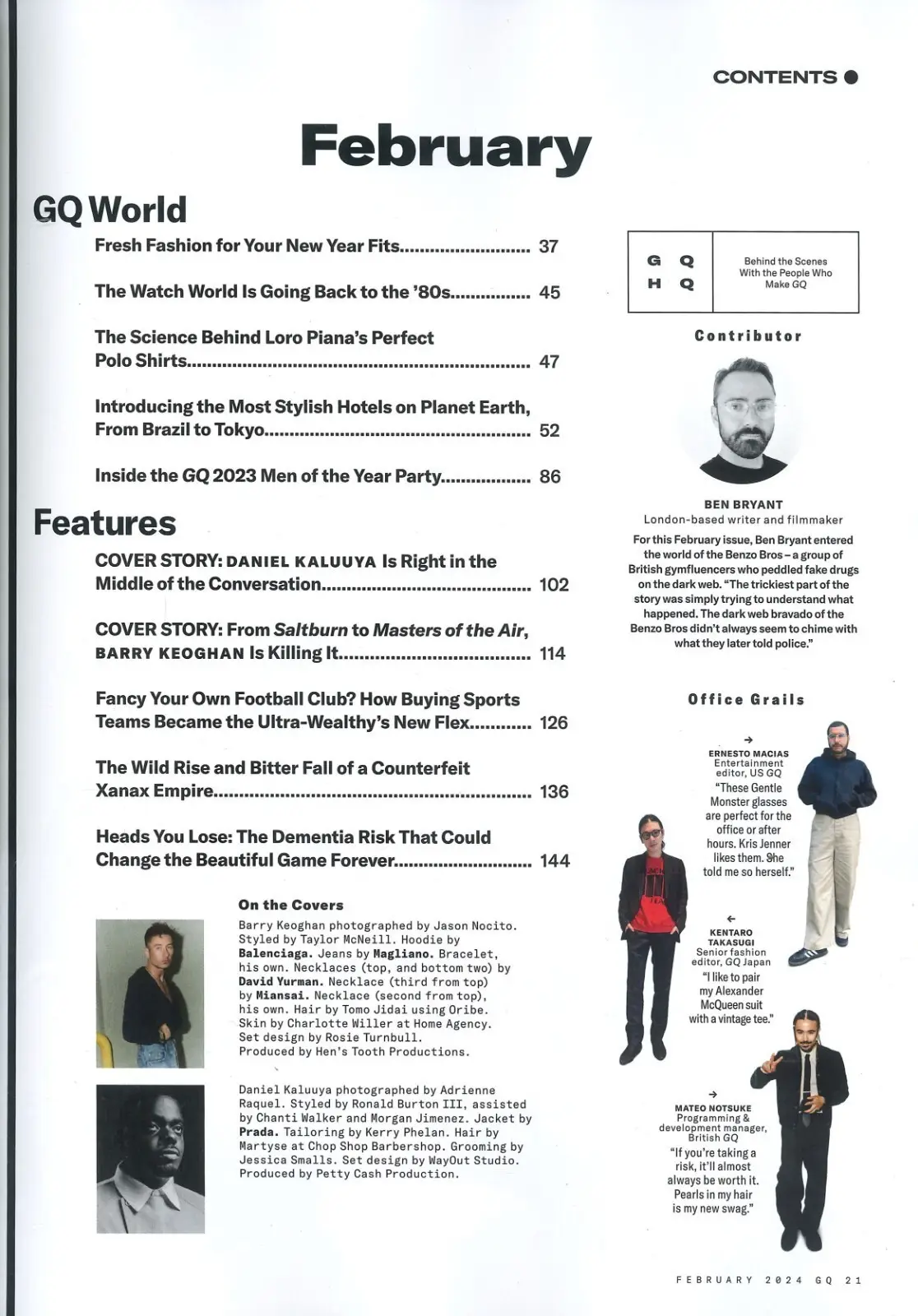 GQ Magazine: Daniel Kaluuya Cover, Barry Keoghan, Saltburn, Football, Feb 2024 - image 2 | Free standard UK delivery included | Discount Quality Products
