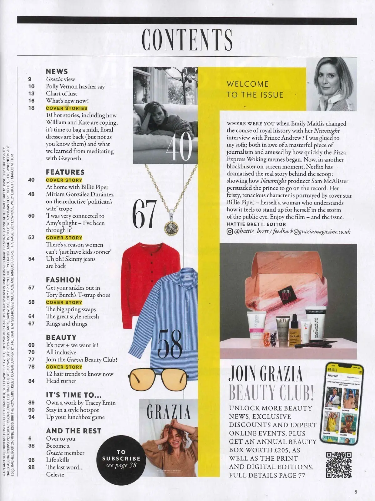 Grazia Magazine: Billie Piper, Prince William, Princess Kate, Fashion, 15.4.24 - image 2 | Free standard UK delivery included | Discount Quality Products
