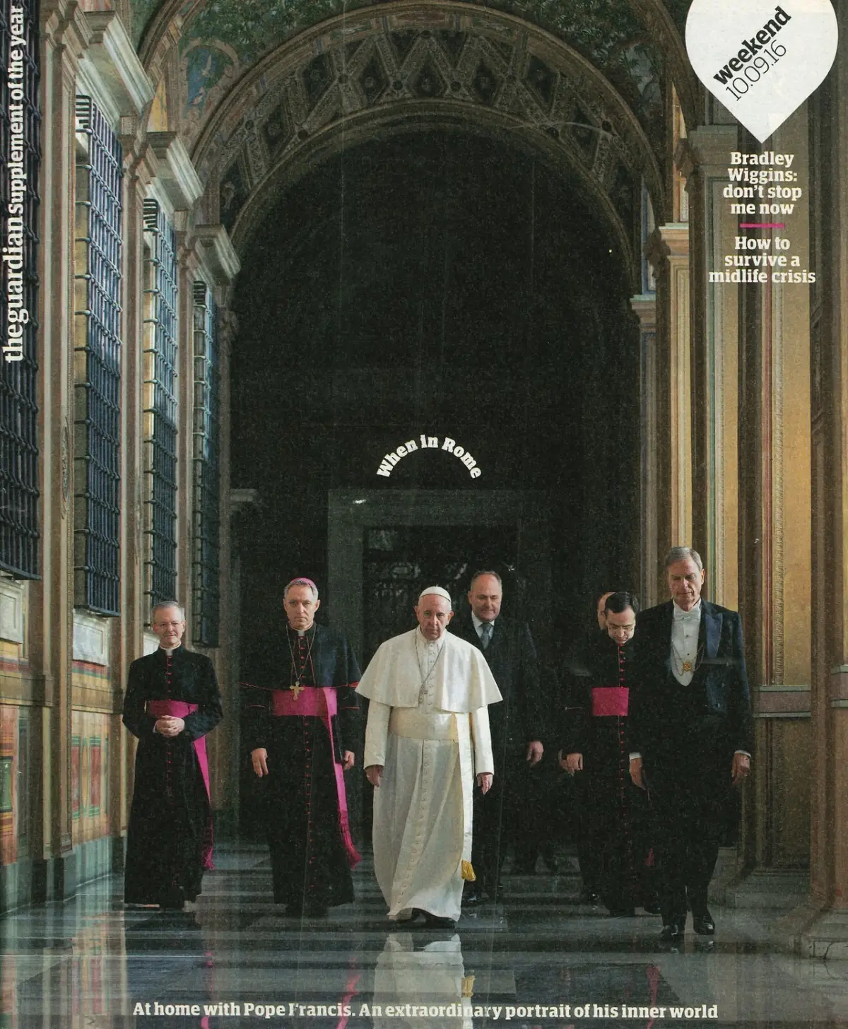 Guardian Weekend Magazine Pope Francis, Nadiya Hussain, Bradley Wiggins, 10.9.16