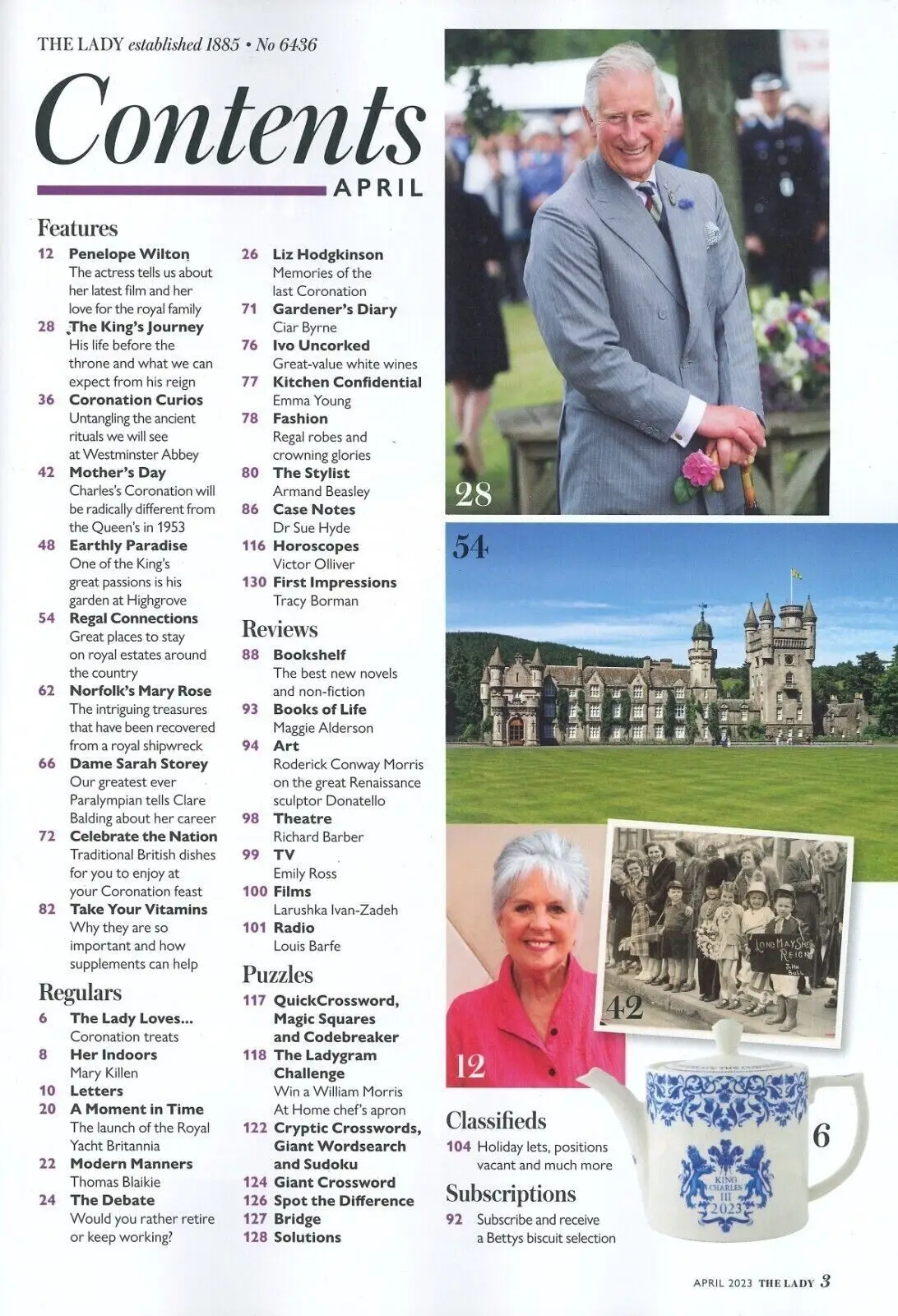 The Lady Magazine Coronation Edition, King Charles, P. Wilton, April/May 2023 - image 2 | Free standard UK delivery included | Discount Quality Products