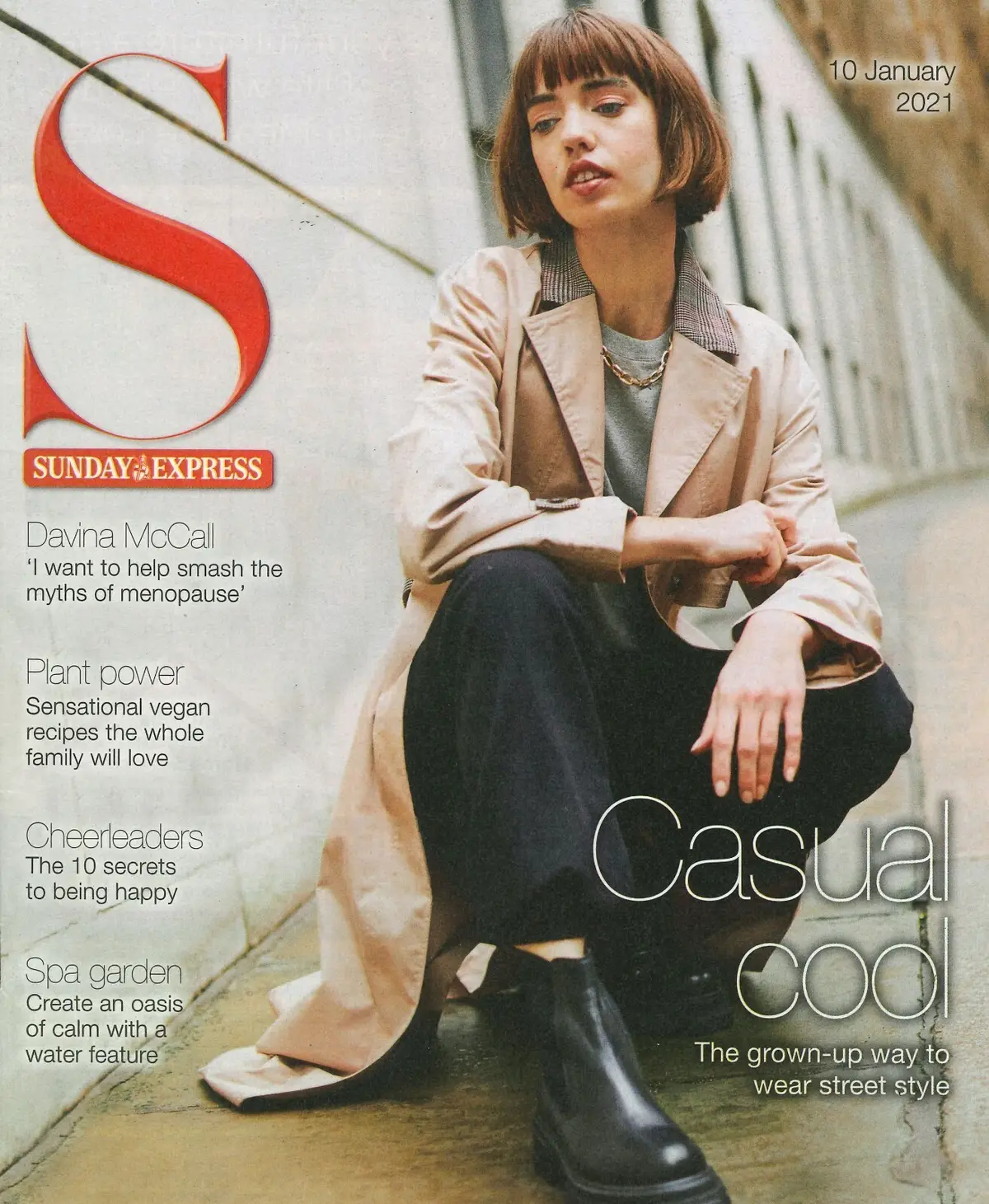 Sunday Express Magazine: Davina McCall, Andrea Corr, Susie Vanner, 10.1.21
