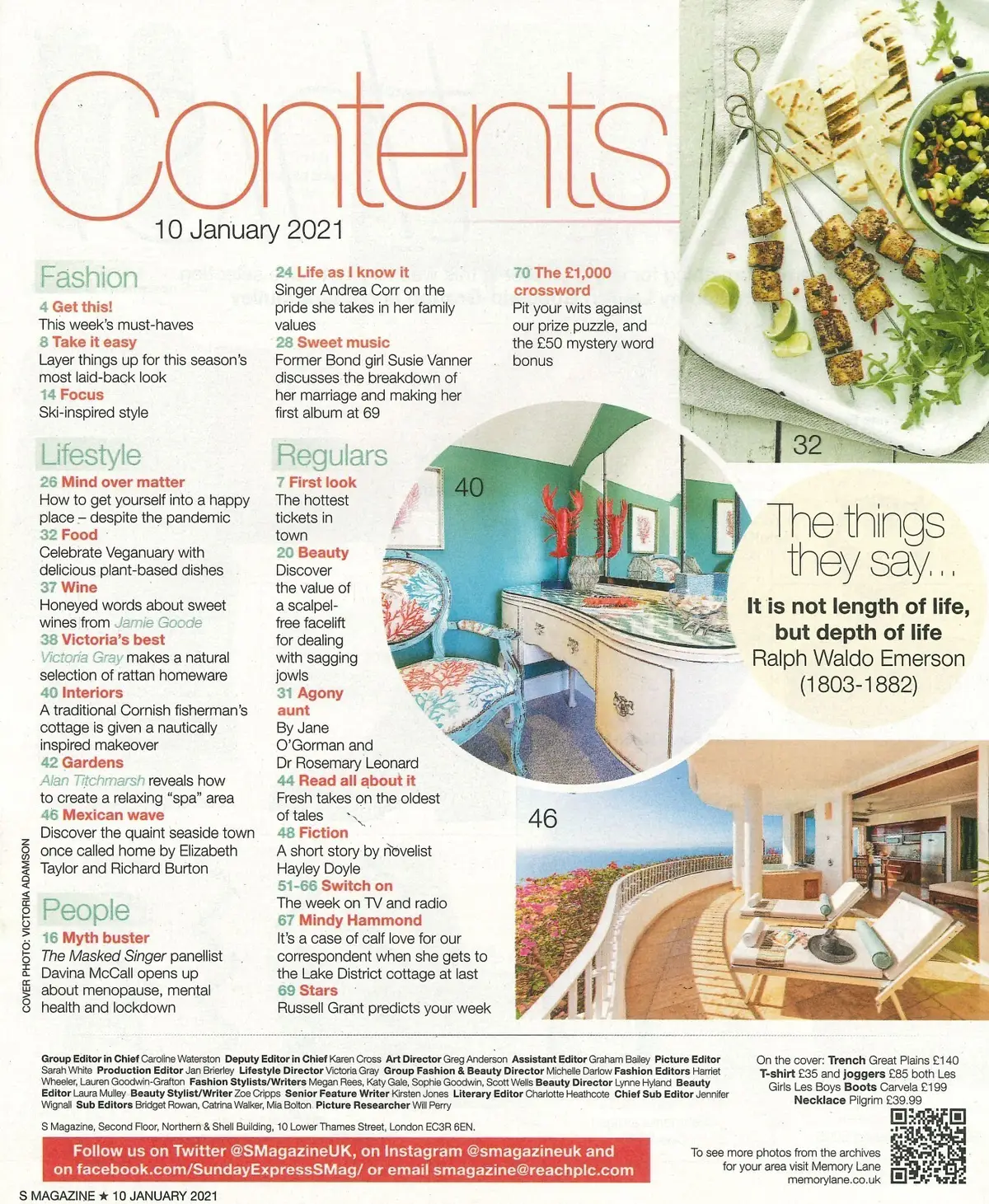 Sunday Express Magazine: Davina McCall, Andrea Corr, Susie Vanner, 10.1.21 - image 2 | Free standard UK delivery included | Discount Quality Products