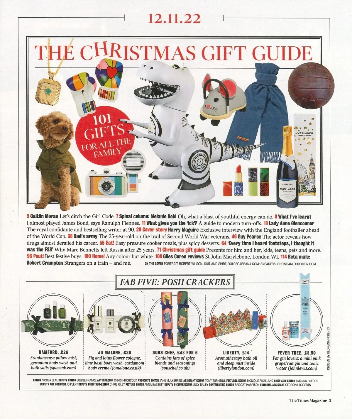Times Magazine: Harry Maguire, Ranulph Fiennes, Guy Pearce, G. Coren, 12.11.22 - image 2 | Free standard UK delivery included | Discount Quality Products