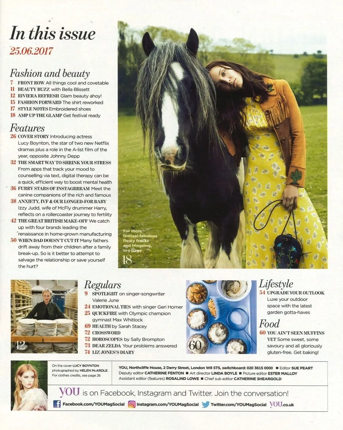 You Magazine: Lucy Boynton, Izzy Judd, Valerie June, Geri Horner, 25.6.17 - image 2 | Free standard UK delivery included | Discount Quality Products