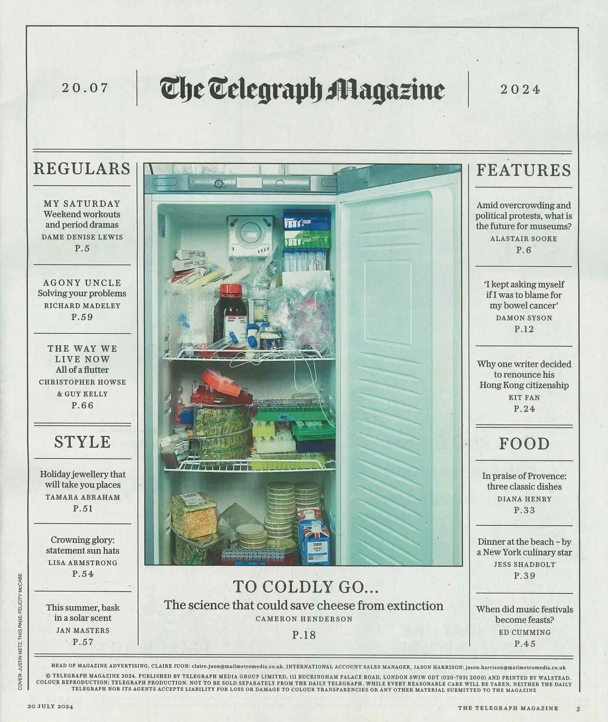 Telegraph Magazine: Denise Lewis, Mona Lisa, Richard Madeley, Fashion, 20.7.24 - image 2 | Free standard UK delivery included | Discount Quality Products