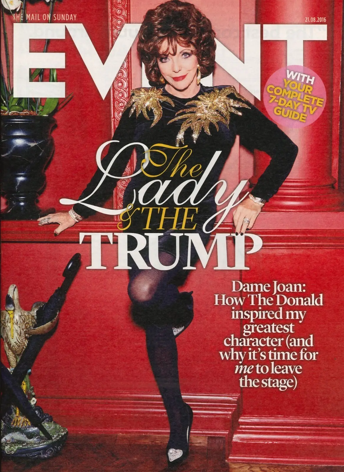 Event Magazine, Joan Collins, Sadie Frost, Richard Grant, Chris Ryan, 21.8.16