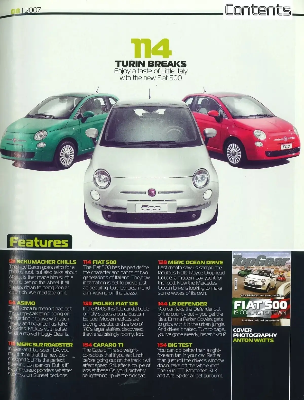 BBC Top Gear Magazine: Issue #168, Fiat 500, Renault Twingo, Aug 2007 (Sealed) - image 2 | Free standard UK delivery included | Discount Quality Products