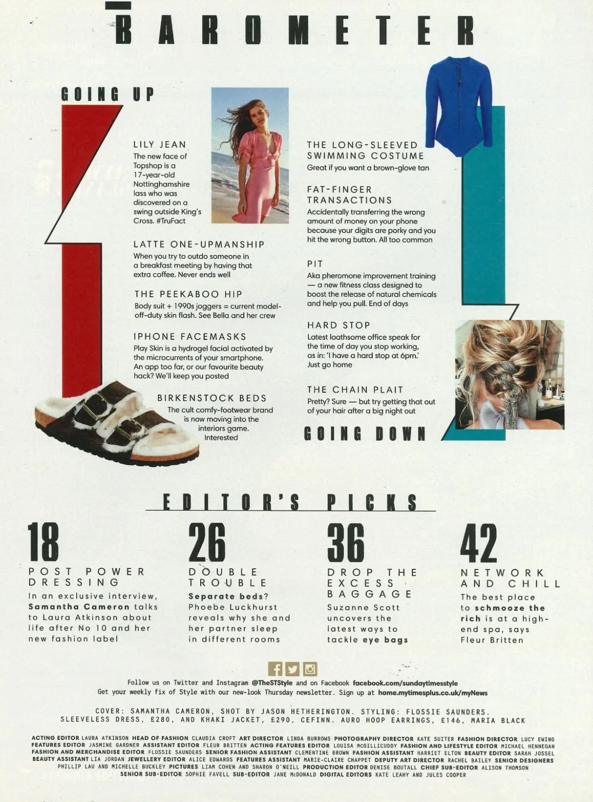 Sunday Times Style Magazine Samantha Cameron, Claudia Winkleman, Fashion 12.2.17 - image 2 | Free standard UK delivery included | Discount Quality Products