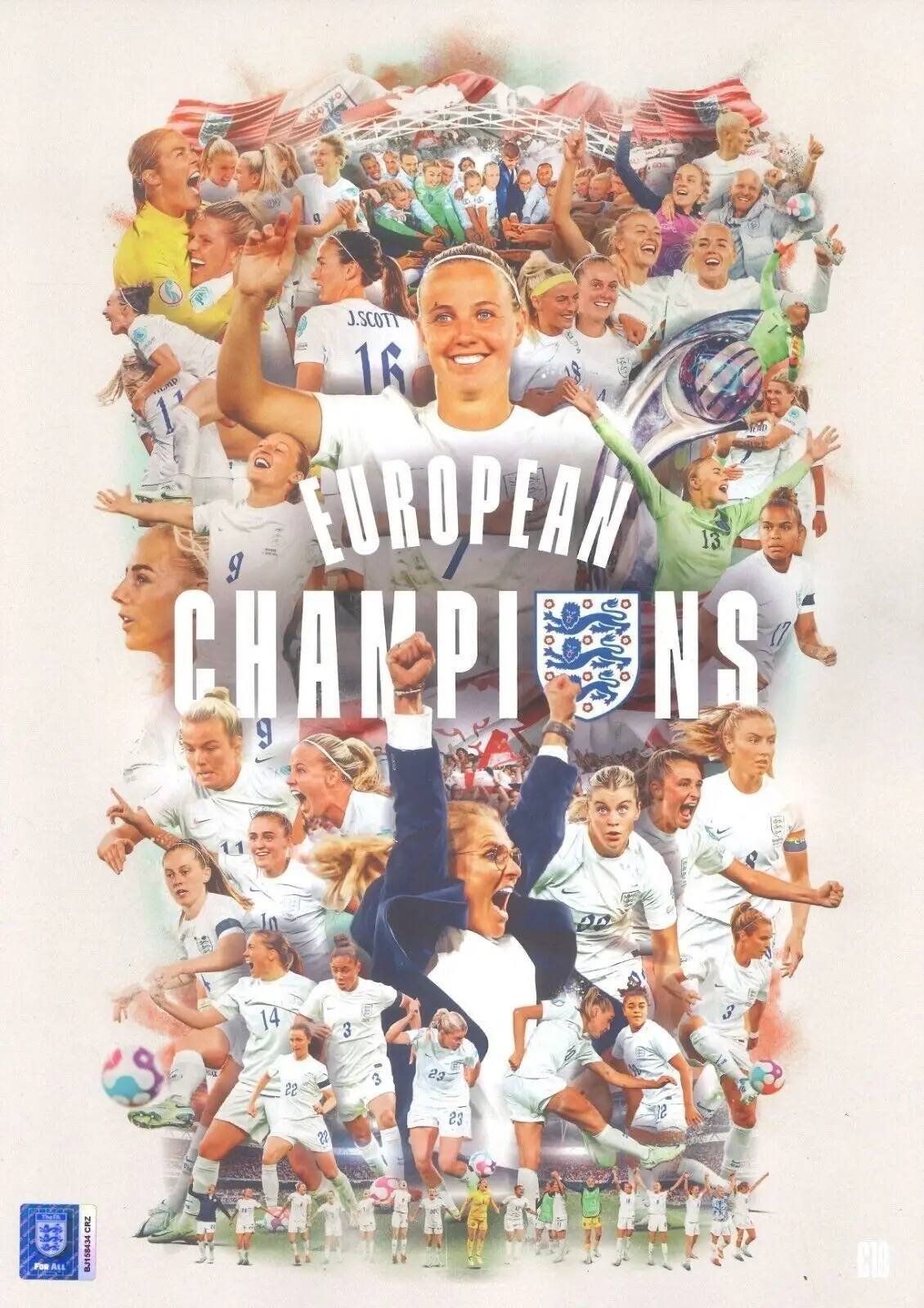 FA's Official Women's 2022 Euros Souvenir Magazine England Football Champions