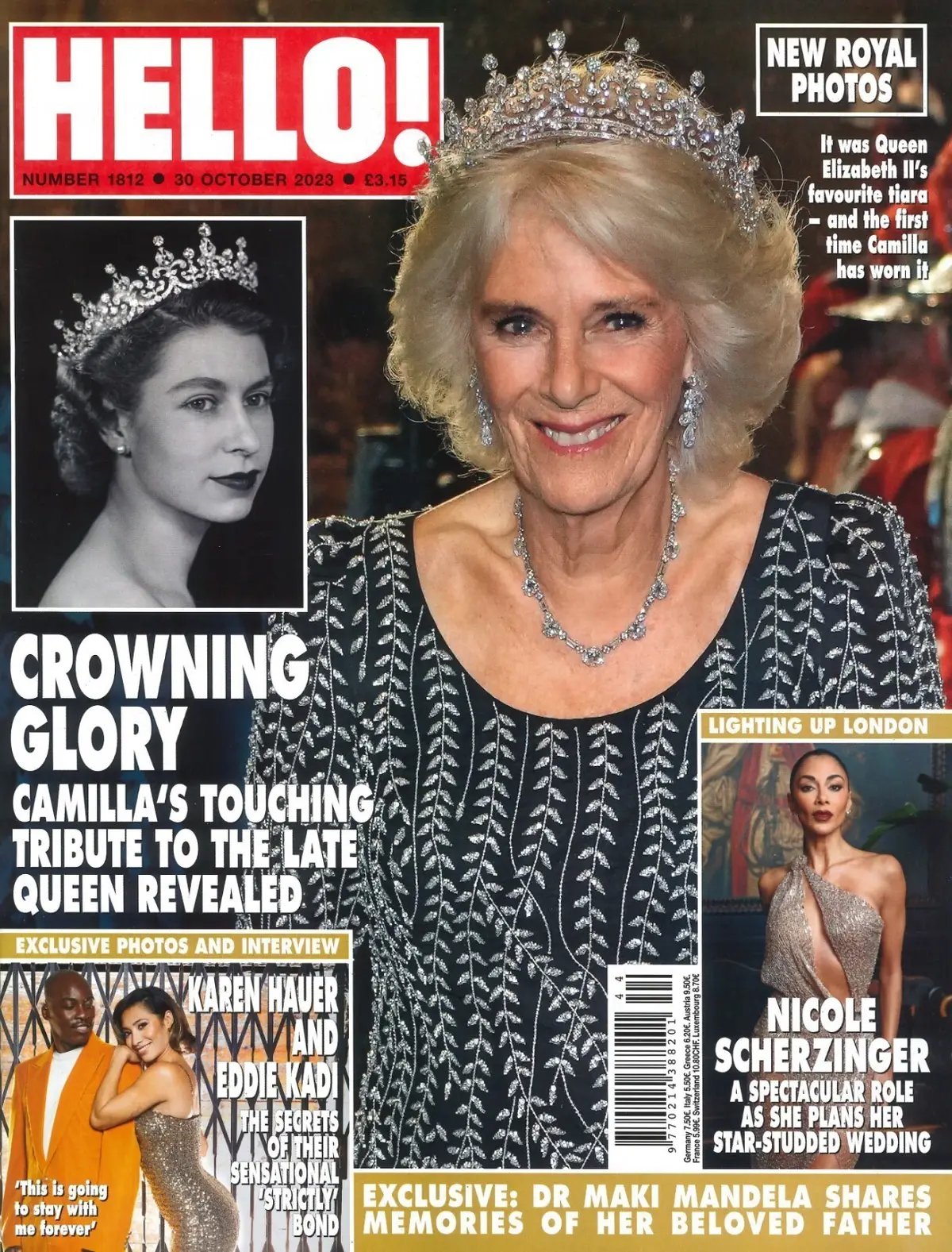 HELLO! Magazine: Queen Camilla Tribute to Elizabeth II, Princess Kate, 30.10.23