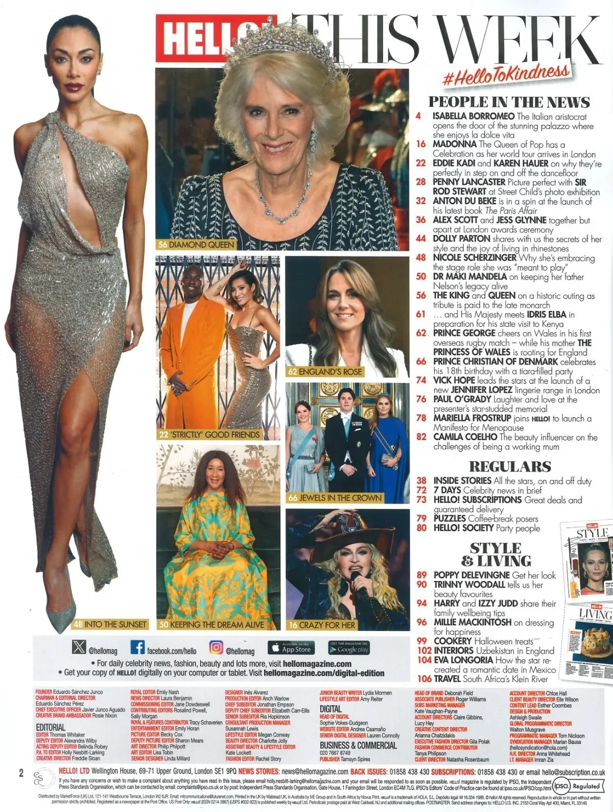 HELLO! Magazine: Queen Camilla Tribute to Elizabeth II, Princess Kate, 30.10.23 - image 2 | Free standard UK delivery included | Discount Quality Products
