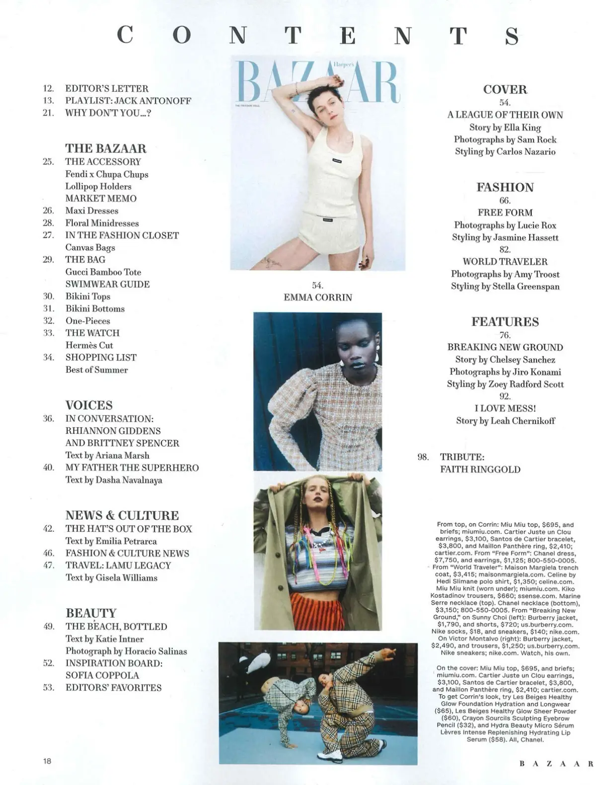 Harper's Bazaar USA Magazine: Emma Corrin, Rhiannon Giddens, June/July 2024 - image 2 | Free standard UK delivery included | Discount Quality Products