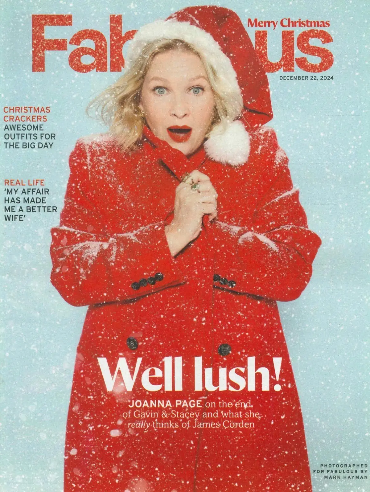 Fabulous Magazine: Joanna Page, Kate Lawler, Binky Felstead, Christmas, 22.12.24