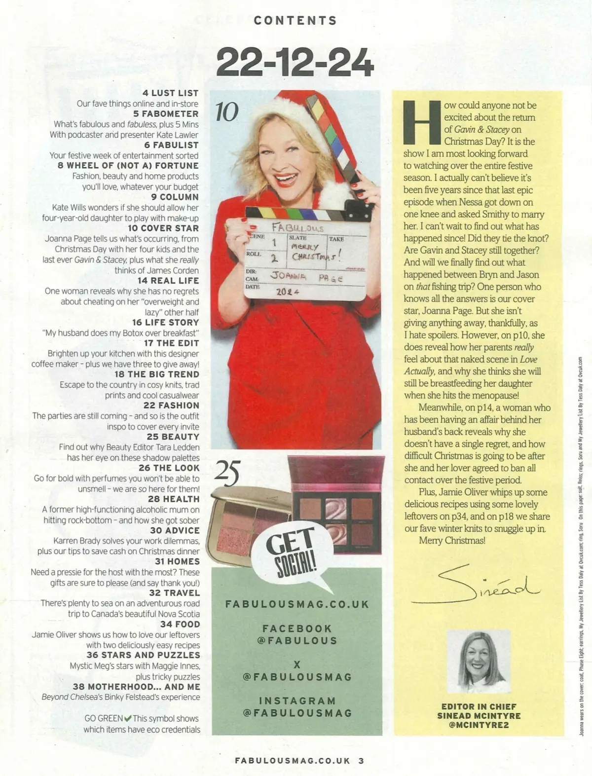 Fabulous Magazine: Joanna Page, Kate Lawler, Binky Felstead, Christmas, 22.12.24 - image 2 | Free standard UK delivery included | Discount Quality Products