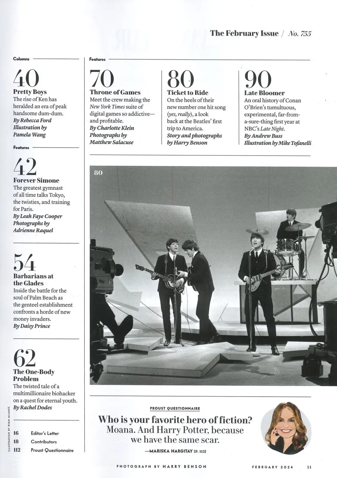 Vanity Fair Magazine: Simone Biles, Reneé Rapp, Beatles, Kiley Reid, Feb 2024 - image 3 | Free standard UK delivery included | Discount Quality Products