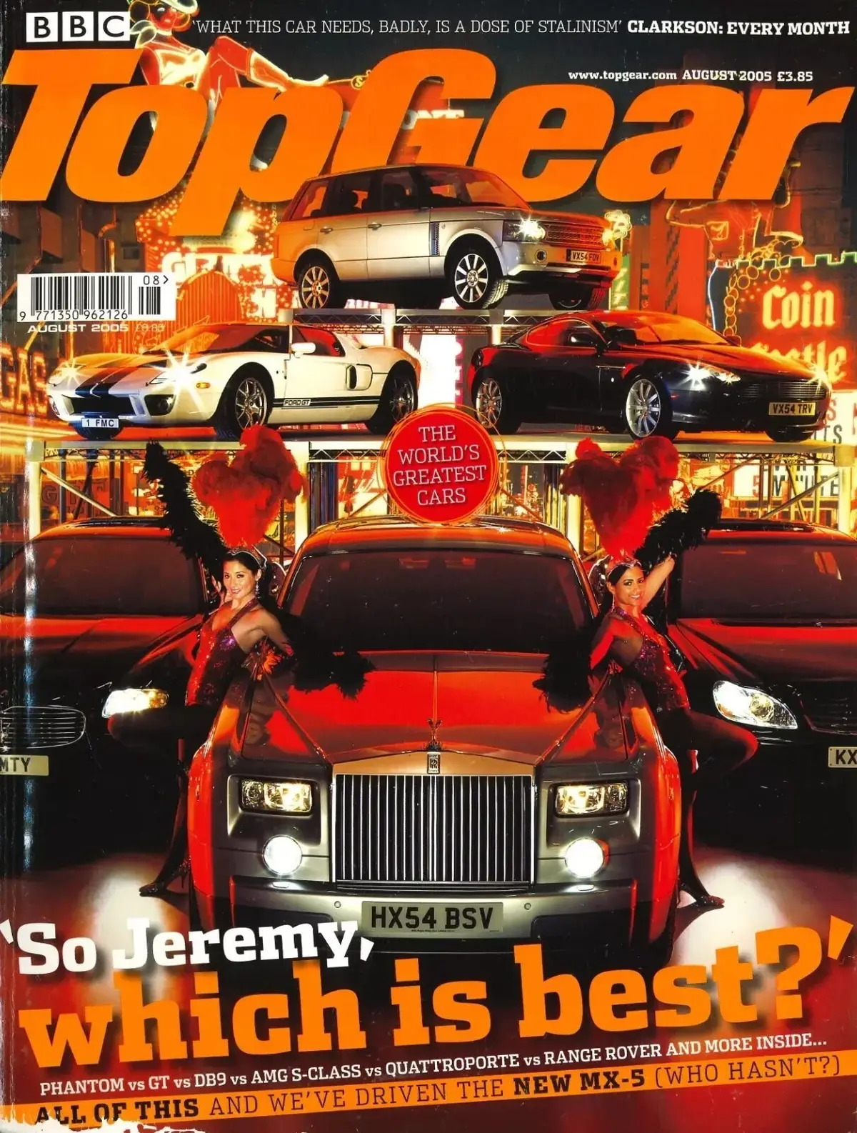 BBC Top Gear Magazine: Issue #143, Porsche Cayman, Mazda MX-5, Alfa, Aug 2005
