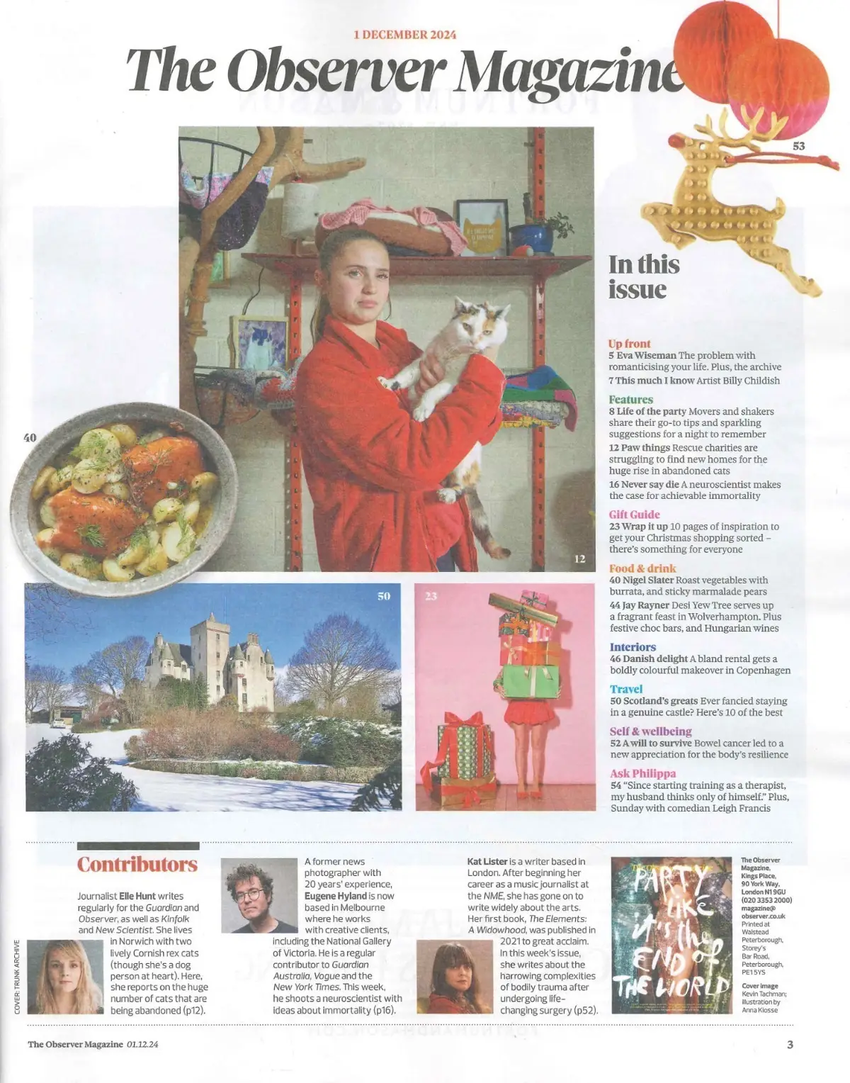 Observer Magazine: Zandra Rhodes, Leigh Francis, Billy Childish, Xmas, 1.12.24 - image 2 | Free standard UK delivery included | Discount Quality Products