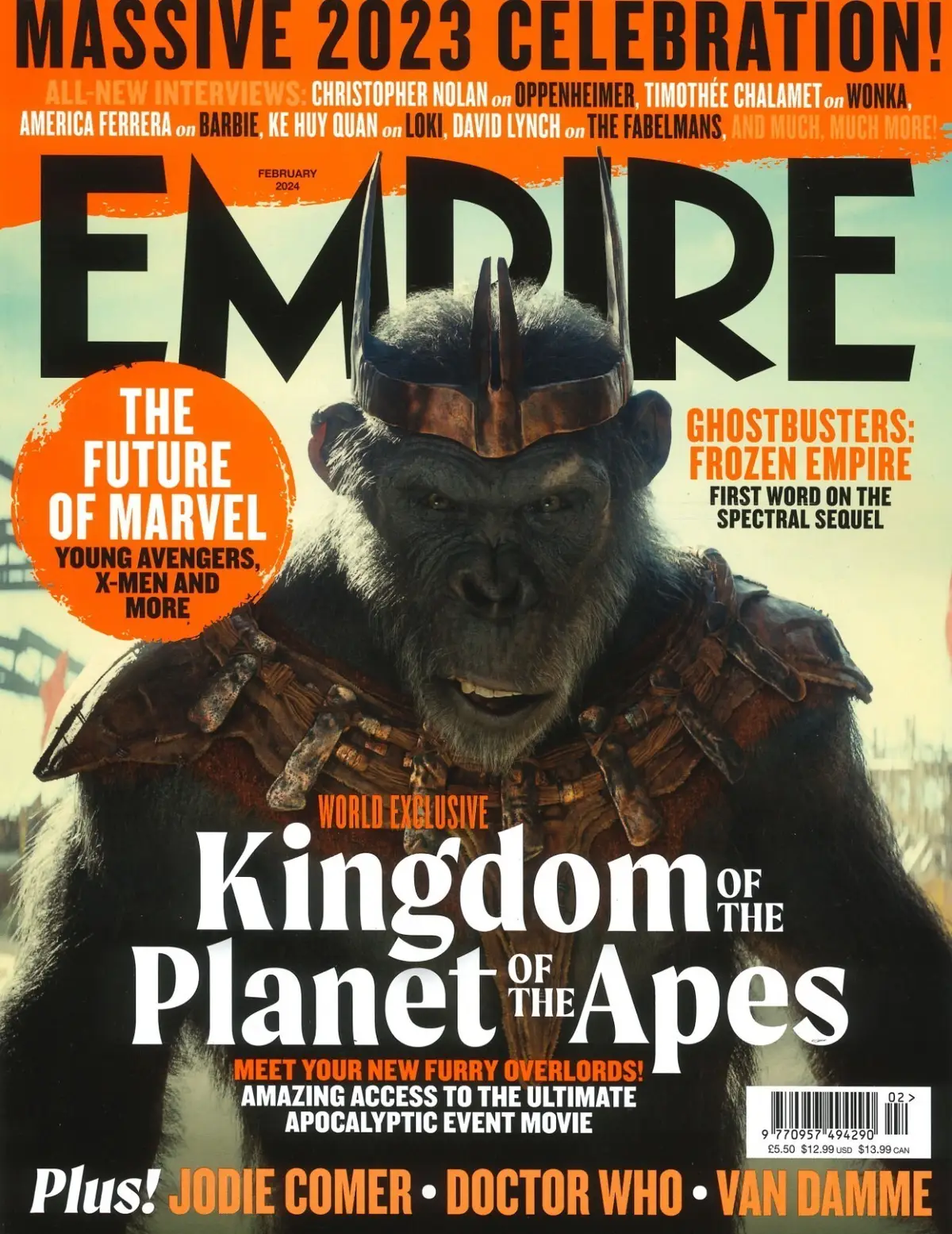 Empire Magazine: Kingdom Planet of the Apes, Jodie Comer, Van Damme, Feb 2024