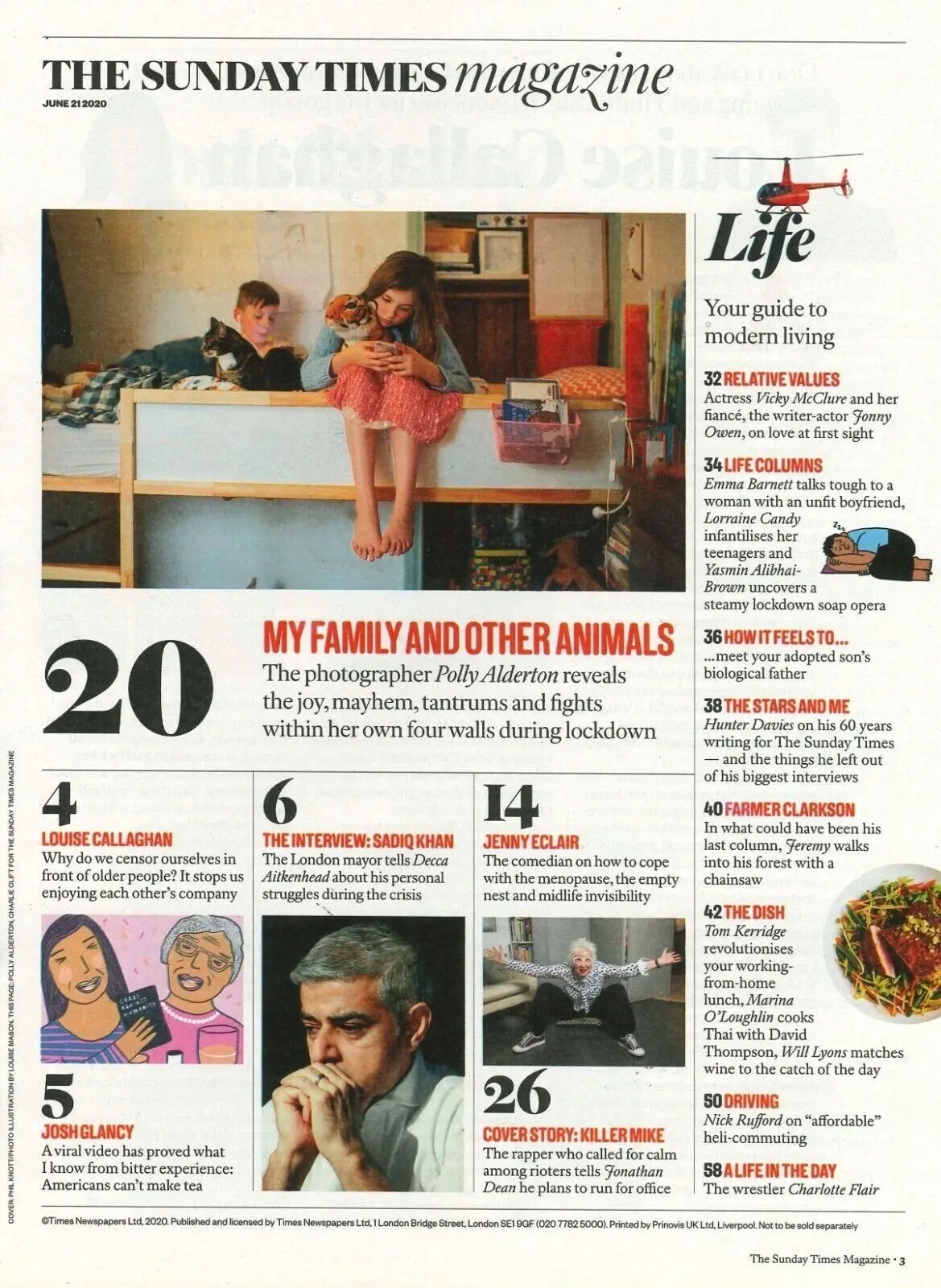 Sunday Times Magazine: Killer Mike, Jenny Eclair, Charlotte Flair, 21.6.20 - image 2 | Free standard UK delivery included | Discount Quality Products