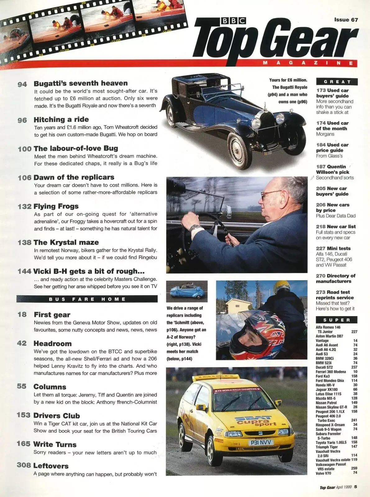 BBC Top Gear Magazine Issue #67, Jaguar XK180, Ferrari Aston Martin, April 1999 - image 3 | Free standard UK delivery included | Discount Quality Products