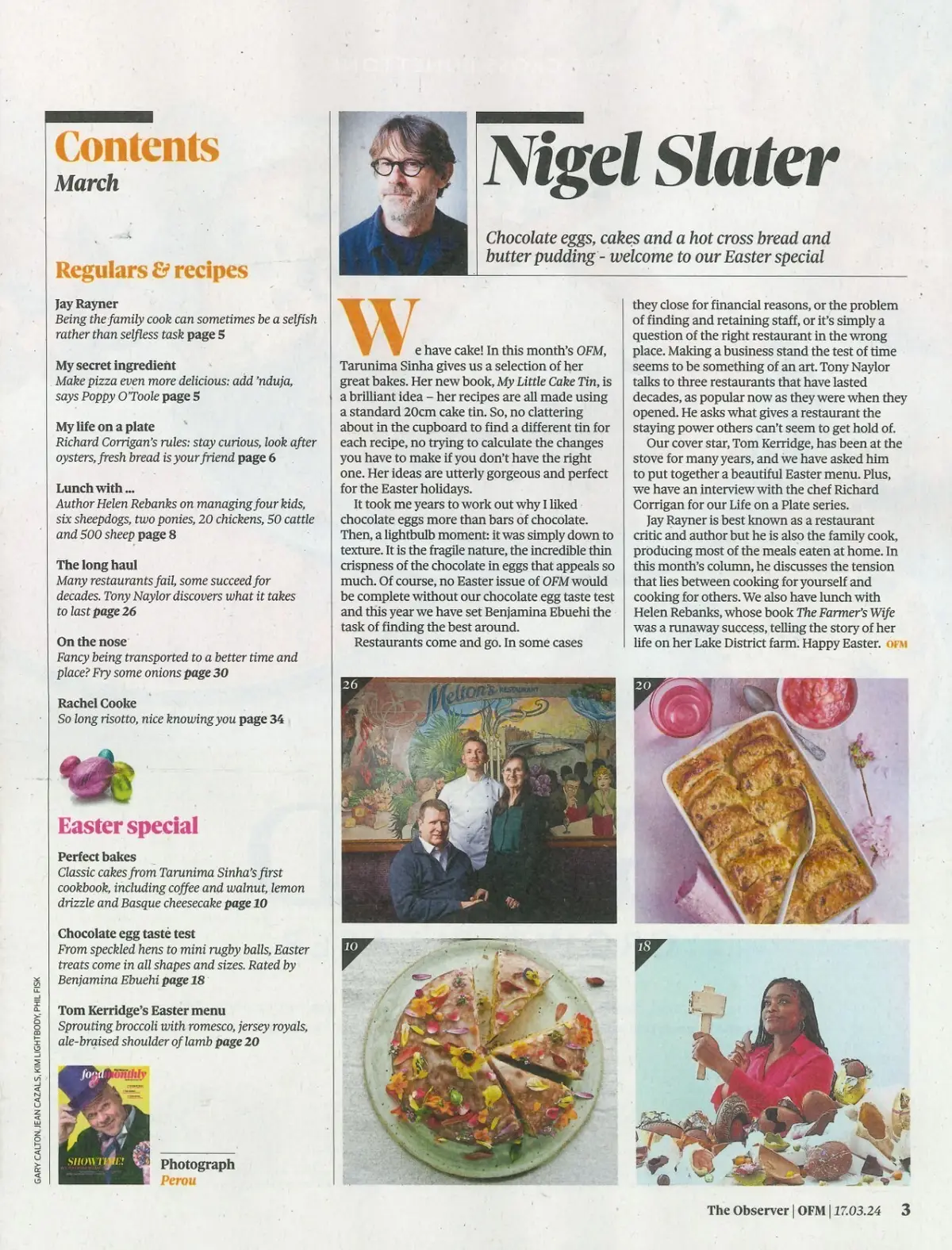Observer Magazine Food Monthly: Tom Kerridge, Nigel Slater, Easter, March 2024 - image 2 | Free standard UK delivery included | Discount Quality Products
