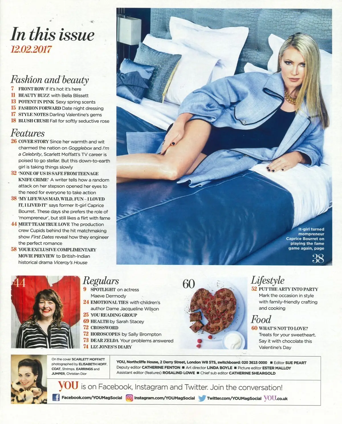 You Magazine: Scarlett Moffatt, Caprice Bourret, Maeve Dermody, Fashion, 12.2.17 - image 2 | Free standard UK delivery included | Discount Quality Products