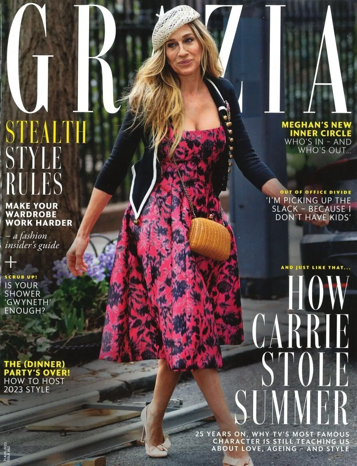 Grazia Magazine, Meghan Markle, Prince Harry, Carrie Bradshaw, Fashion 21.8.23