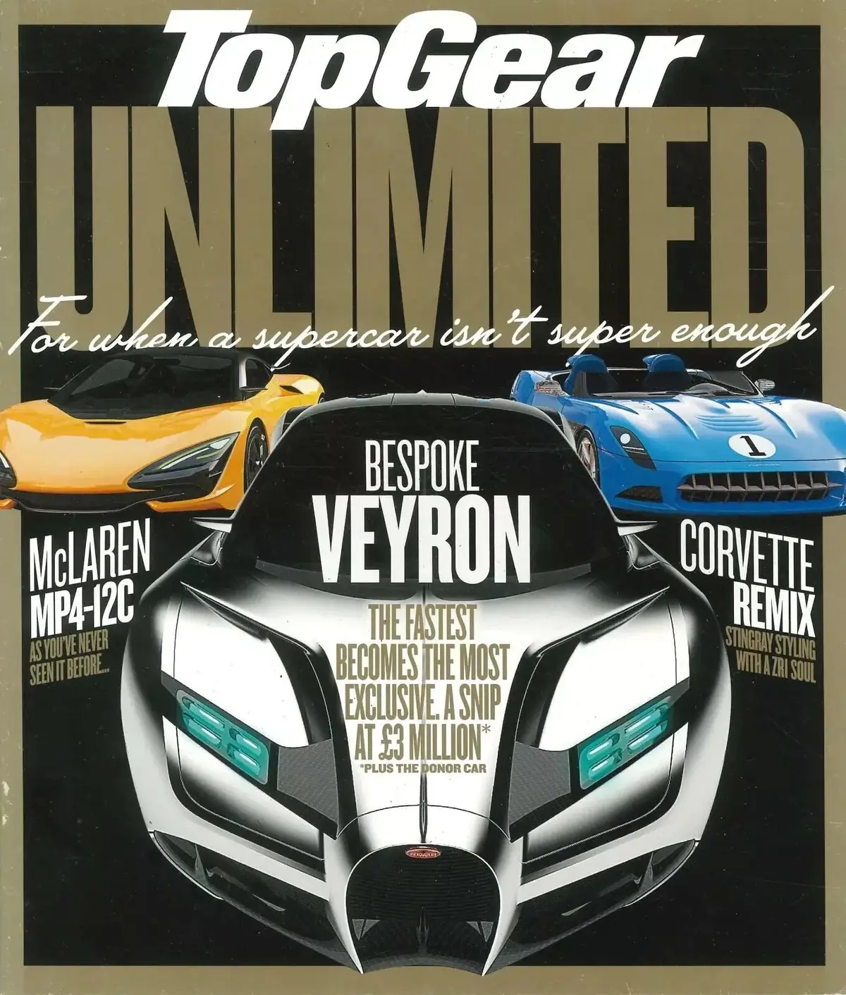 BBC Top Gear Magazine Supplement: Unlimited, Veyron, McLaren, Corvette, Lambo