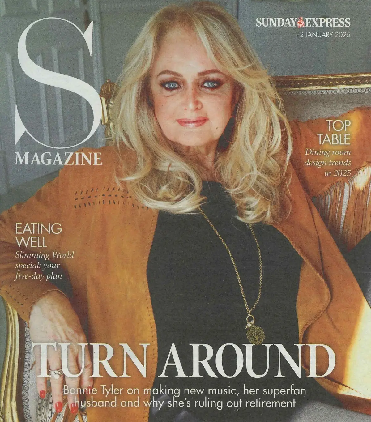 Sunday Express Magazine: Bonnie Tyler, Russell Grant, Fashion, Recipes, 12.1.25