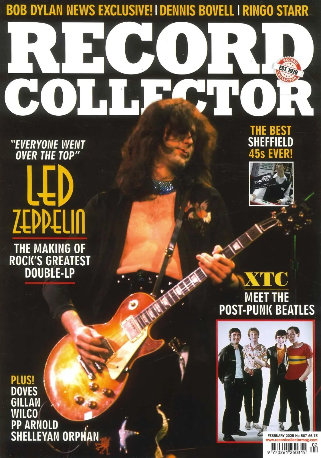 Record Collector Magazine: Led Zeppelin, Bob Dylan, Ringo Starr, XTC, Feb 2025