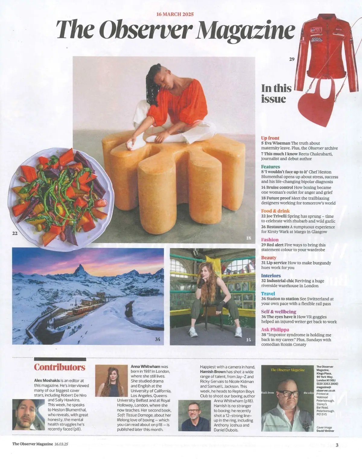 Observer Magazine: Heston Blumenthal, Roisin Conaty, Reeta Chakrabarti, 16.3.25 - image 2 | Free standard UK delivery included | Discount Quality Products