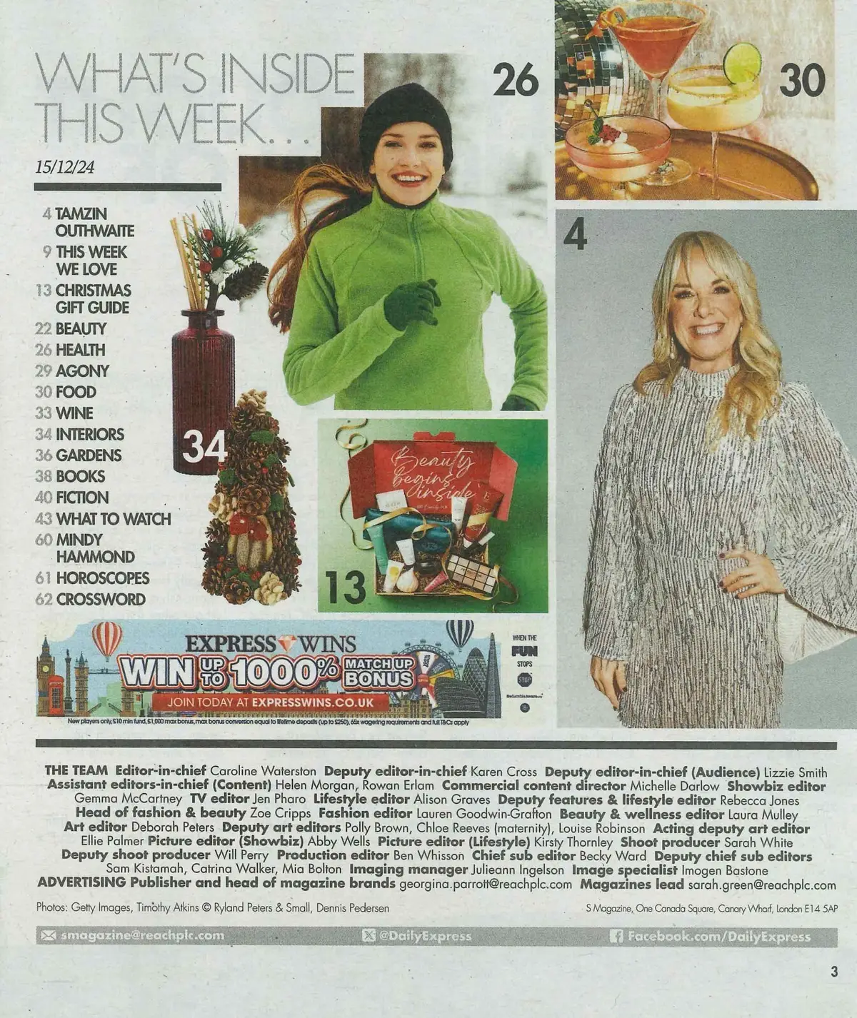 Sunday Express Magazine: Charlotte Tilbury, Tamzin Outhwaite, Xmas, 15.12.24 - image 2 | Free standard UK delivery included | Discount Quality Products