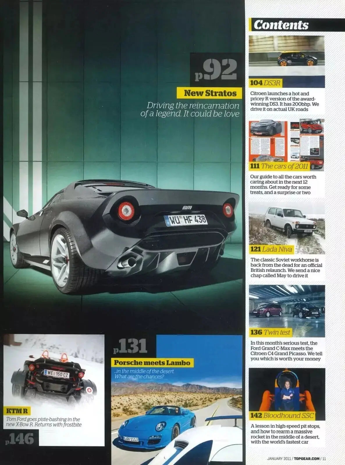 BBC Top Gear Magazine #213, Stratos, Aston Vantage, BMW X3, Jan 2011 (Crease) - image 3 | Free standard UK delivery included | Discount Quality Products