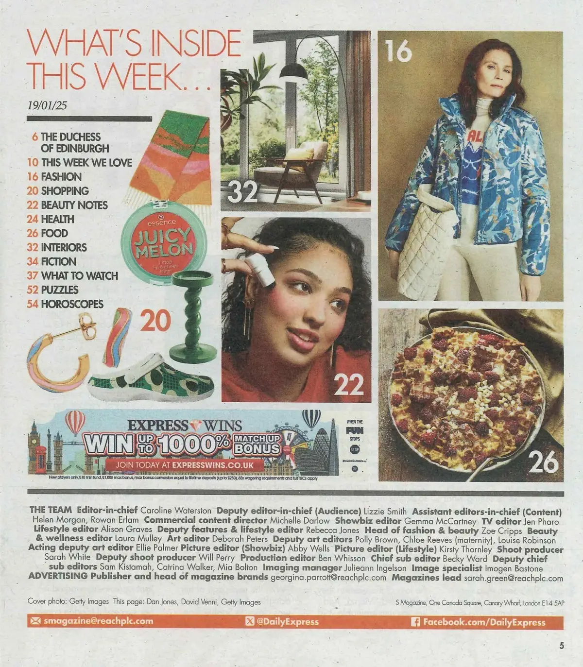 Sunday Express Magazine: Sophie Duchess of Edinburgh's 60th Birthday, 19.1.25 - image 2 | Free standard UK delivery included | Discount Quality Products