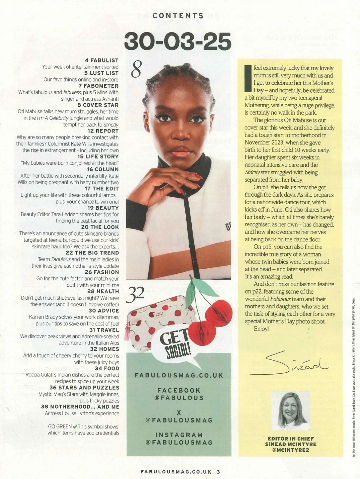 Fabulous Magazine: Oti Mabuse, Ashanti, Louisa Lytton, Karren Brady, 30.3.25 - image 2 | Free standard UK delivery included | Discount Quality Products