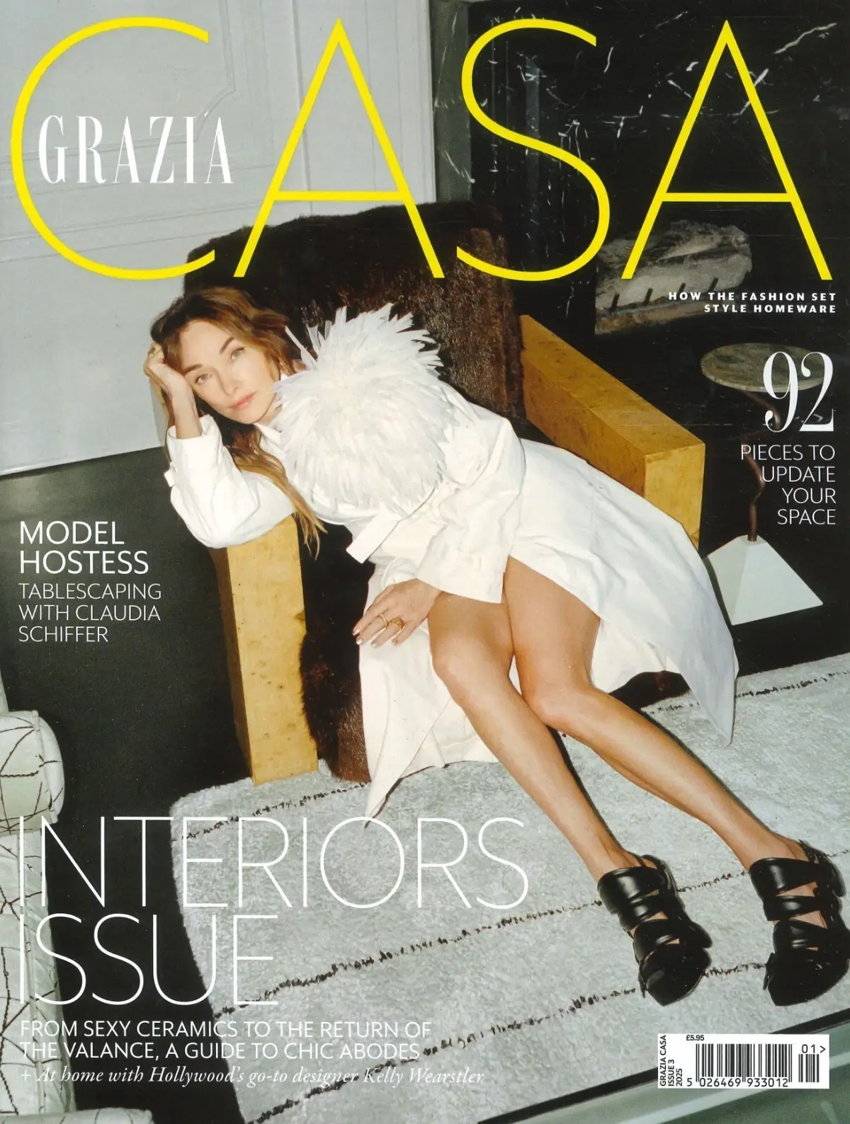 Grazia CASA Magazine Claudia Schiffer, Kelly Wearstler, Interiors Issue #3, 2025