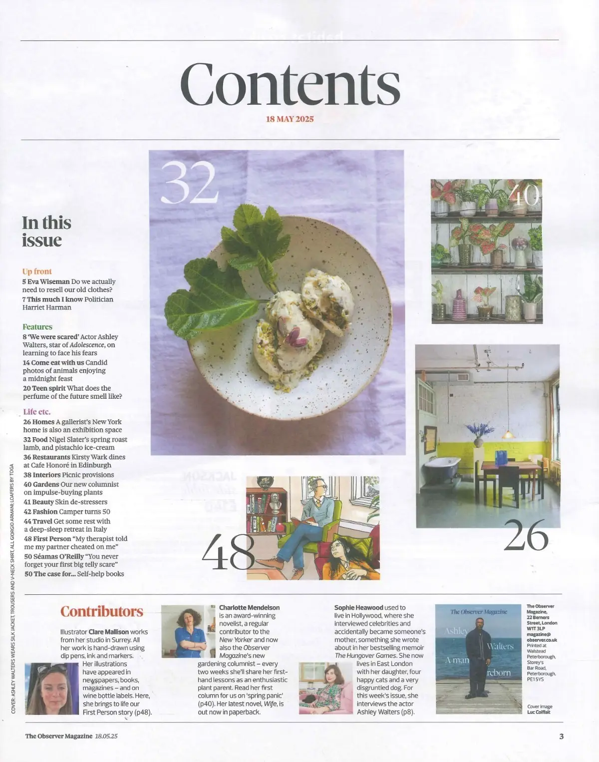 Observer Magazine: Ashley Walters, Harriet Harman, Nigel Slater, Fashion 18.5.25 - image 2 | Free standard UK delivery included | Discount Quality Products