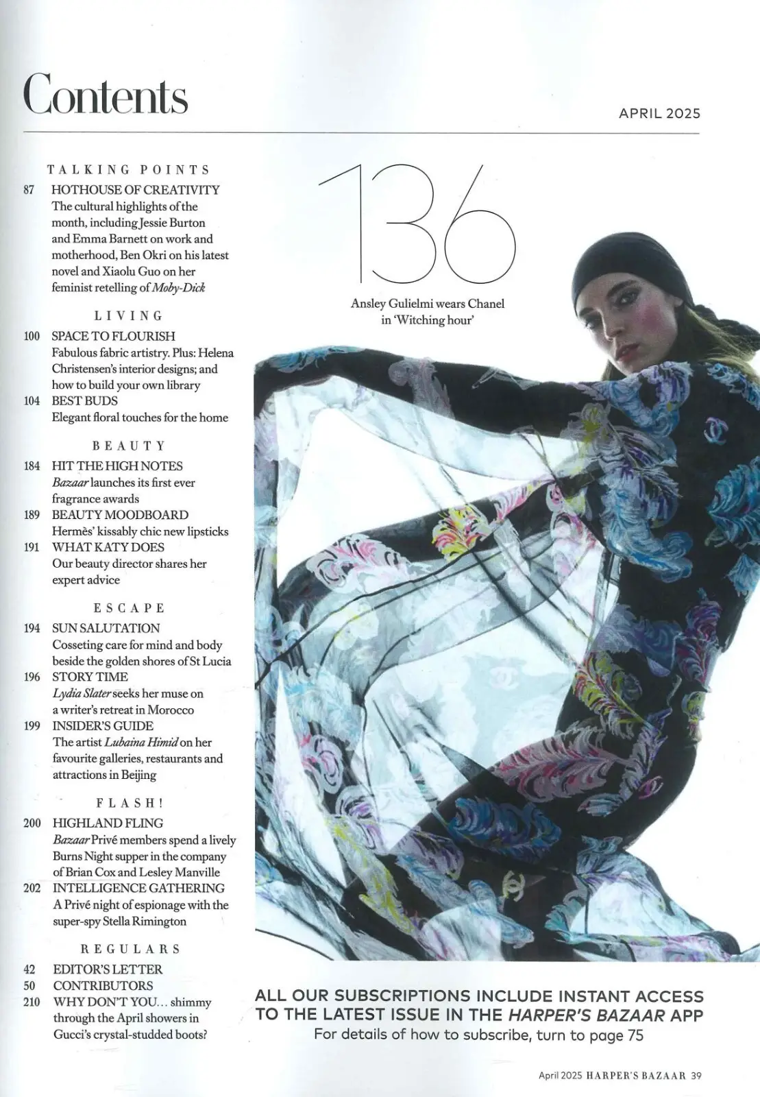 Harper's Bazaar Magazine: Rihanna, Twiggy, Brian Cox, L. Manville, April 2025 - image 3 | Free standard UK delivery included | Discount Quality Products