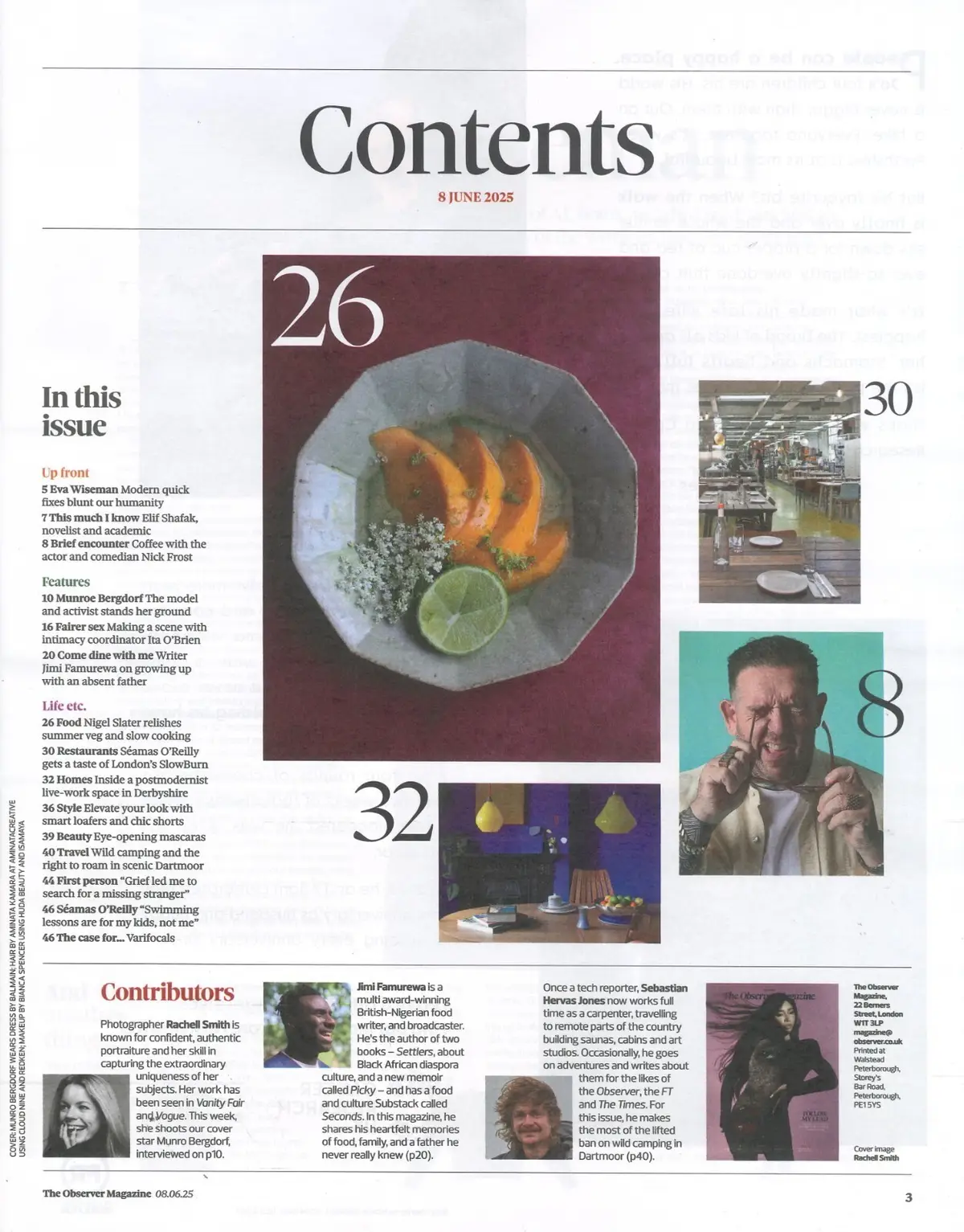 Observer Magazine Munroe Bergdorf, Nick Frost, Ita O'Brien, Eva Wiseman 8.6.25 - image 2 | Free standard UK delivery included | Discount Quality Products
