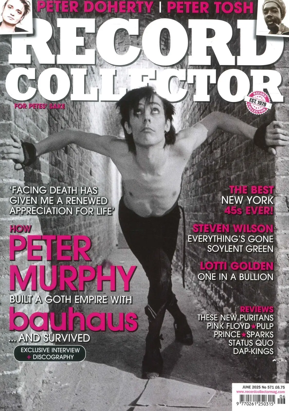 Record Collector Magazine Peter Murphy, Bauhaus, Steven Wilson, Music, June 2025
