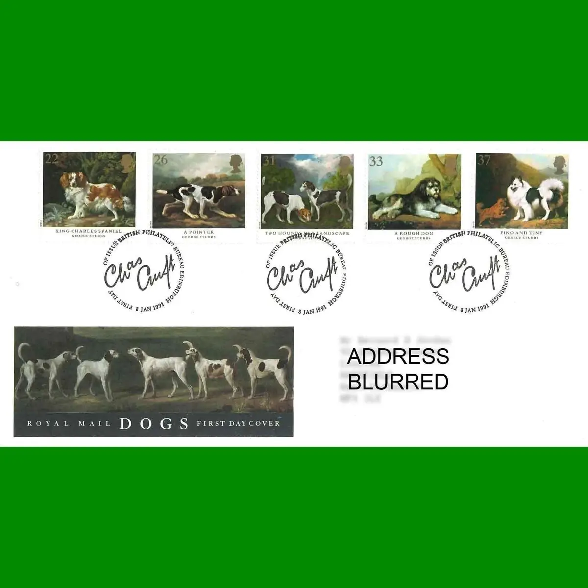 FDC Dogs Commemorative Royal Mail First Day Cover Stamps, Philately, 8.1.1991