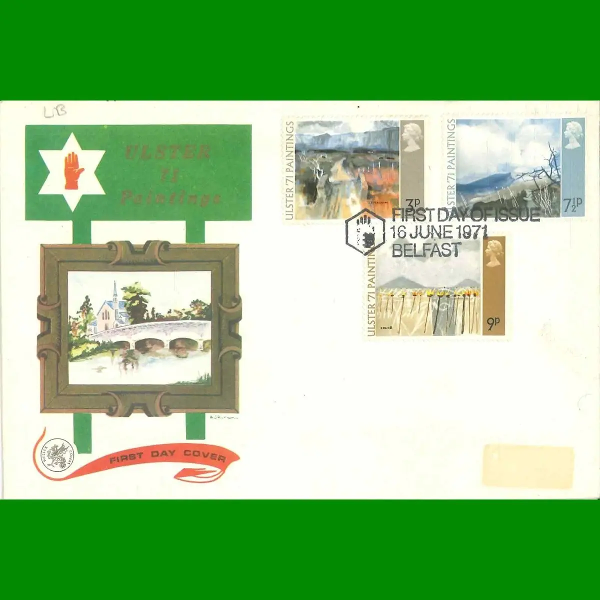 FDC Ulster '71 Paintings, Commemorative First Day Cover Stamps, 16.6.1971