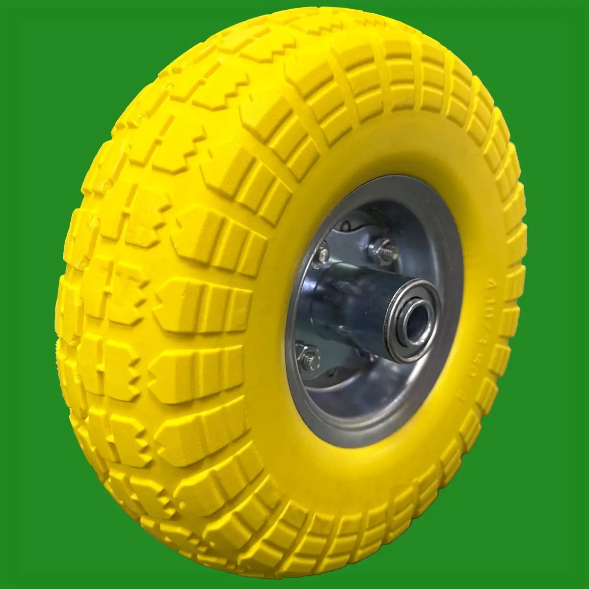 10" Yellow Solid Wheel Sack Hand Truck Trolley Cart Puncture Proof 4.10/3.50-4
